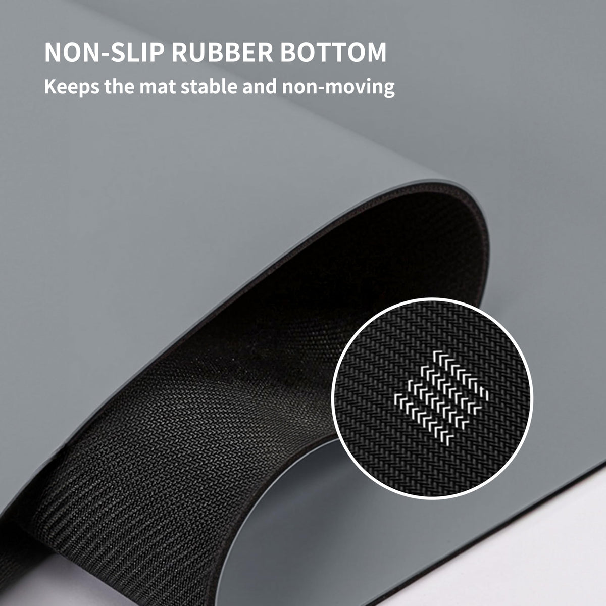 Professional PU Rubber Yoga Mat (gray)