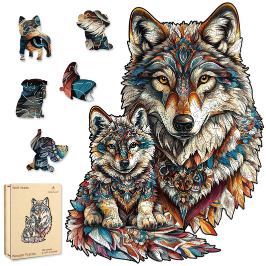 Puzzles for Adults (Wolf Heads / 200 pieces)