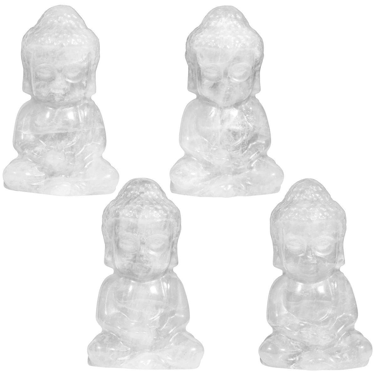 Handcarved Rock Quartz Sitting Baby Buddha Figurine