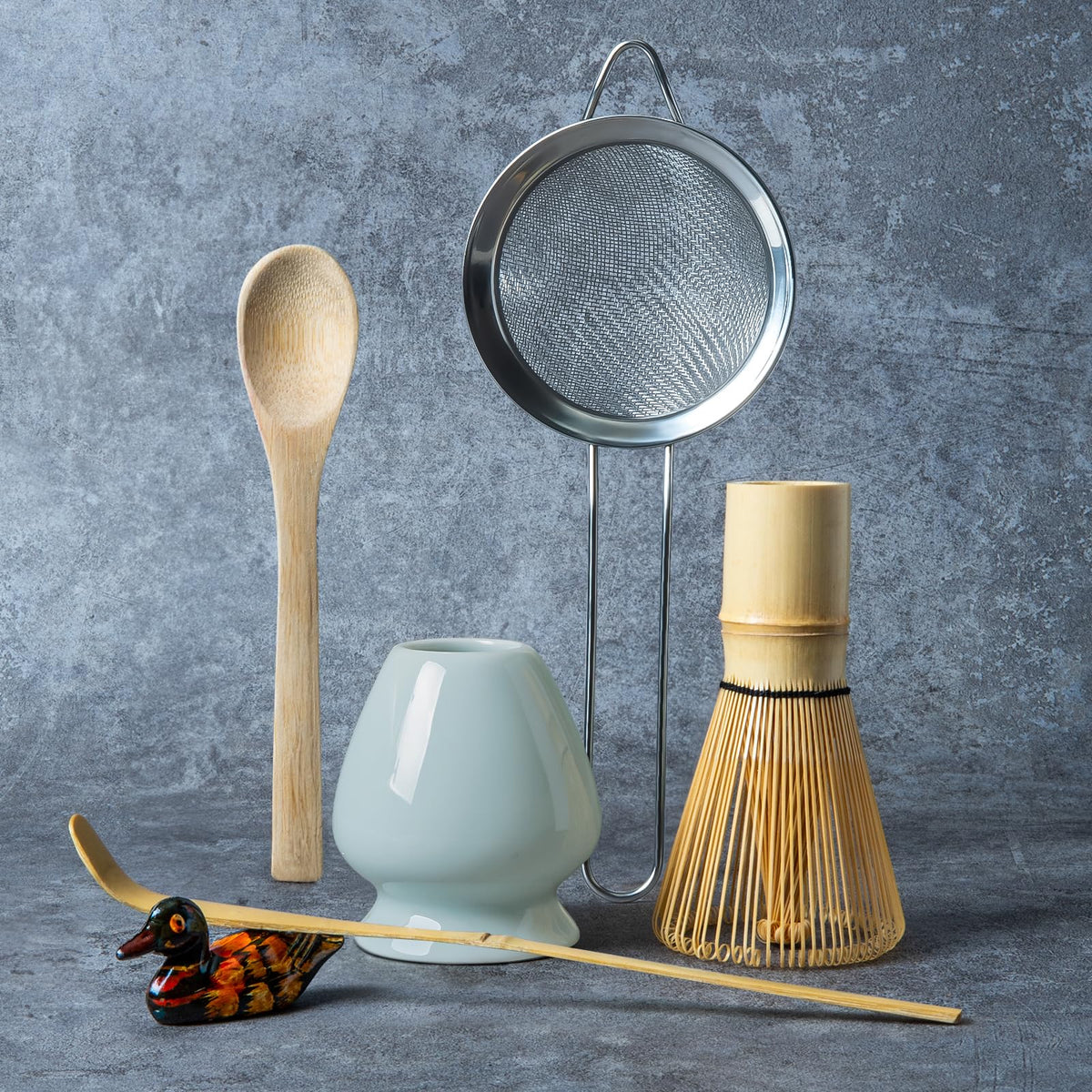 Matcha Whisk Set (Light Blue)