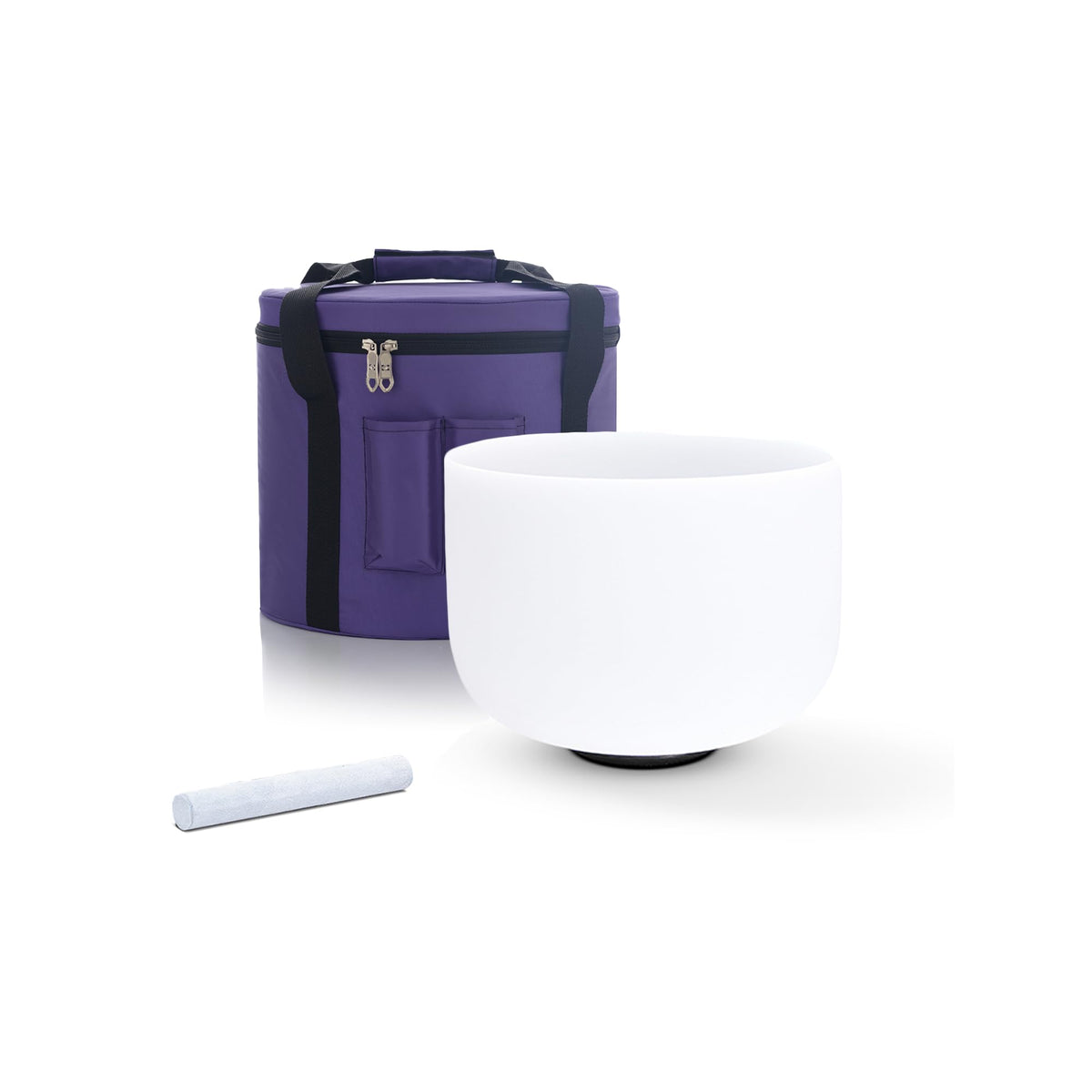 432hz Perfect Pitch 12 Inch Crystal Singing Bowl D Note Sacral Chakra with Carrying Case (12 inch D Note 432hz with carrying case)