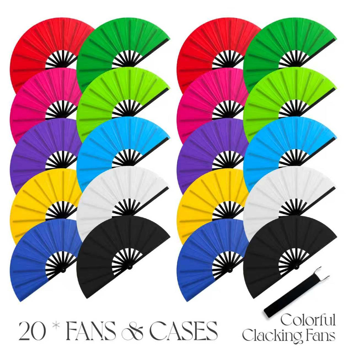 Rave Fans Bulk for Line Dancing (Colorful)