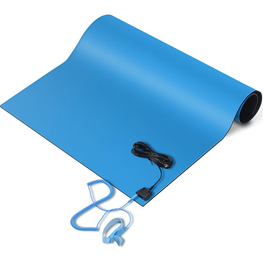 Anti Static ESD Mat Wrist Straps Ground Cords (24 x 35 In)