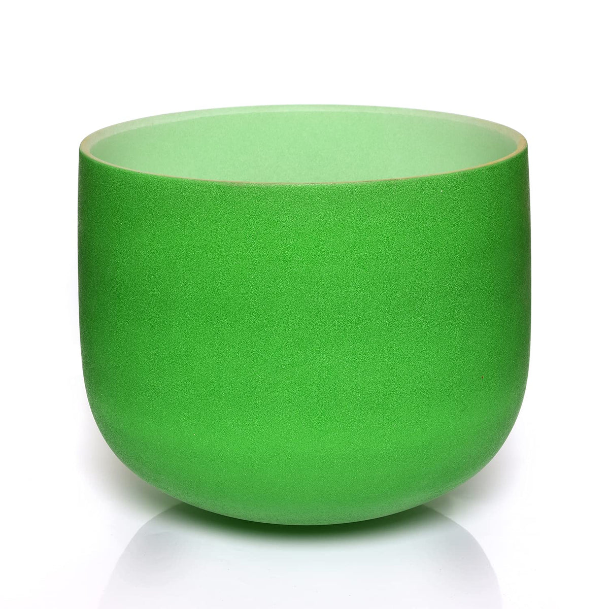 F Note Heart Chakra Green Colored Quartz Frosted Crystal Singing Bowl 8 inch (8 inch / F Green)