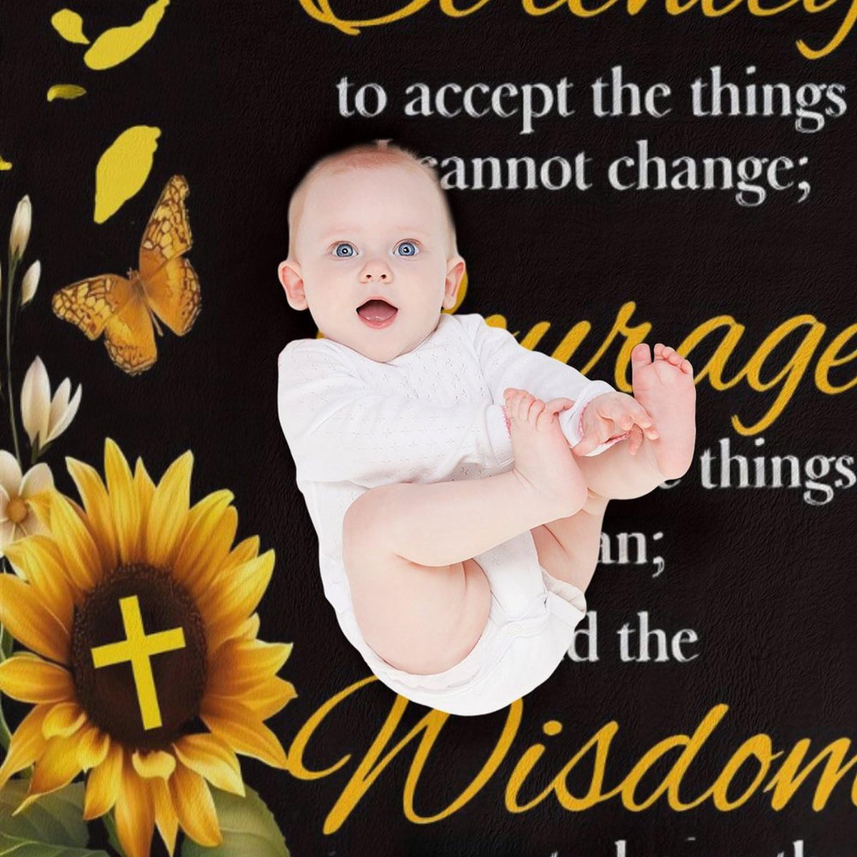 Serenity Prayer Christian Blanket (60"x80" / Secenity)