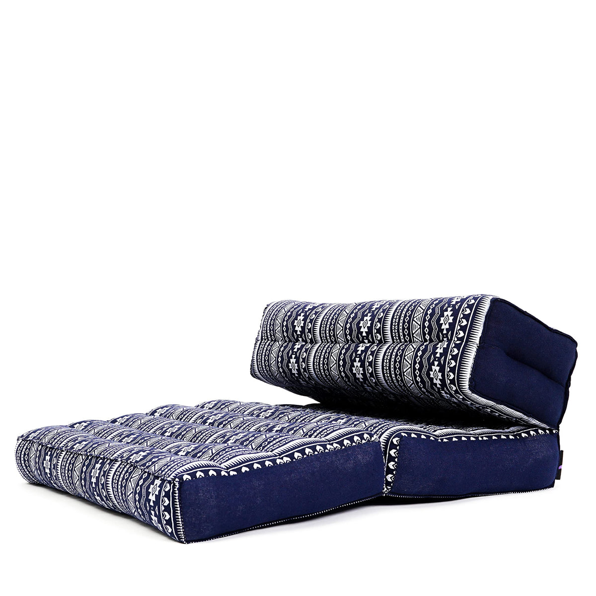 Foldable Meditation Cushion 20 x 28 x 4.5 inches Kapok Floor Seat (Cbt2 - Dark Blue)