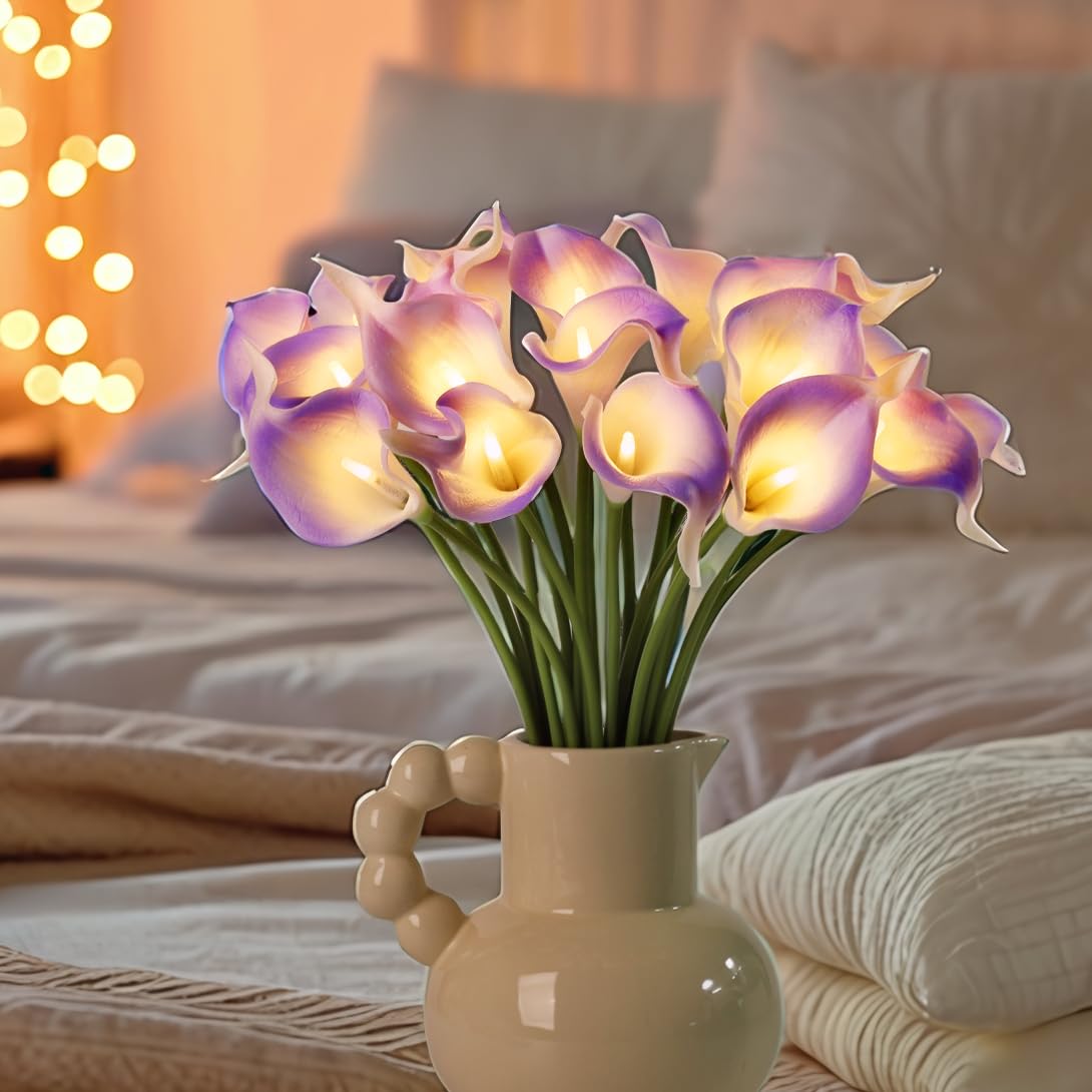 LED Calla Lily Lamp (Light Purple)