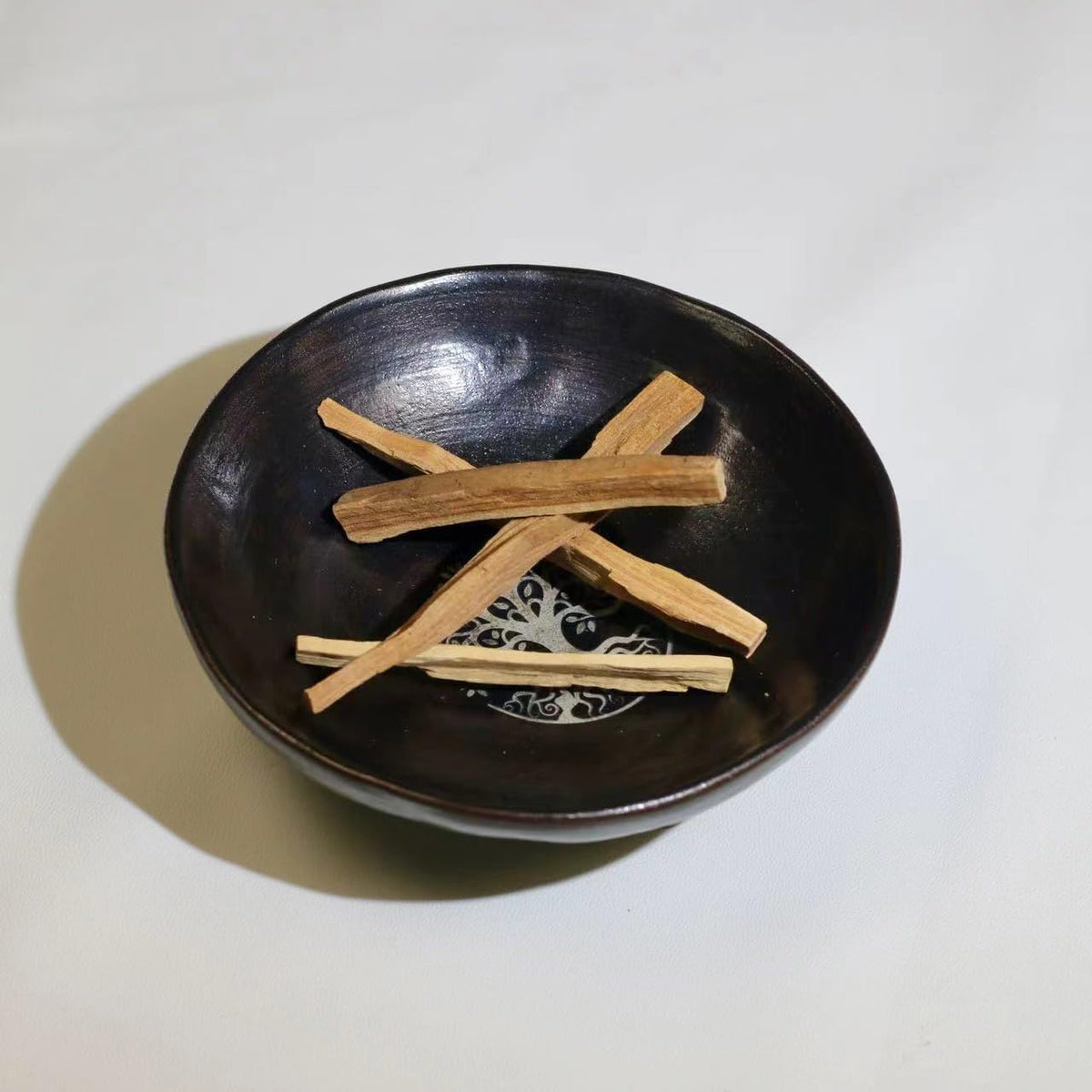 Prayer Offering Ritual Bowl Plate Great for Use Candles Tray Religious Spiritual Gifts （Black Tree Life） (Black Tree Life)
