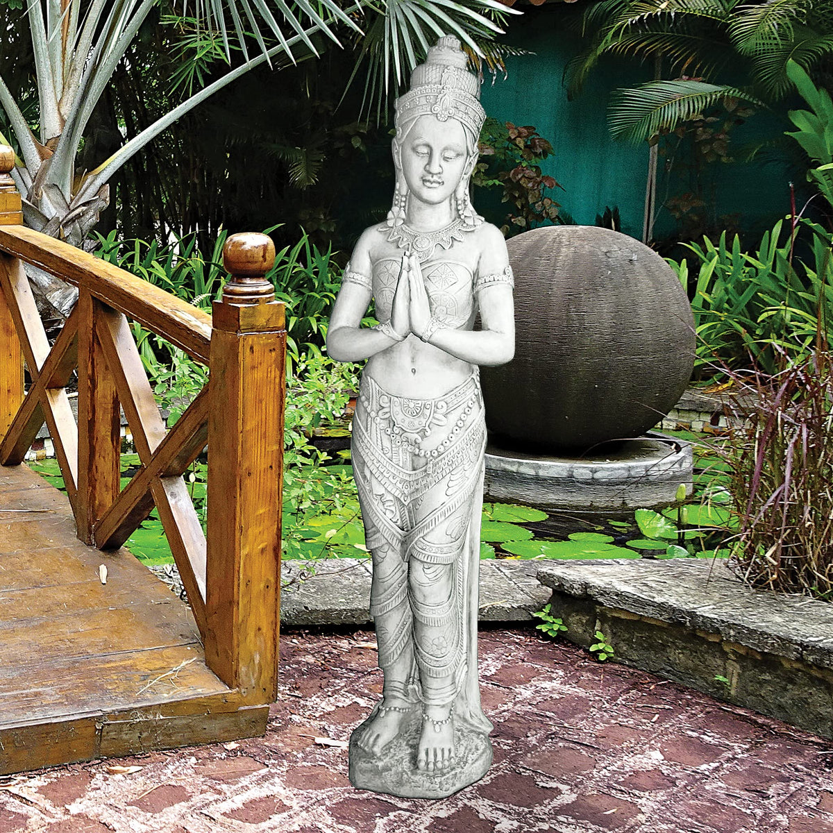 Thai Teppanom Beautiful Being Asian Garden Statue (Large)