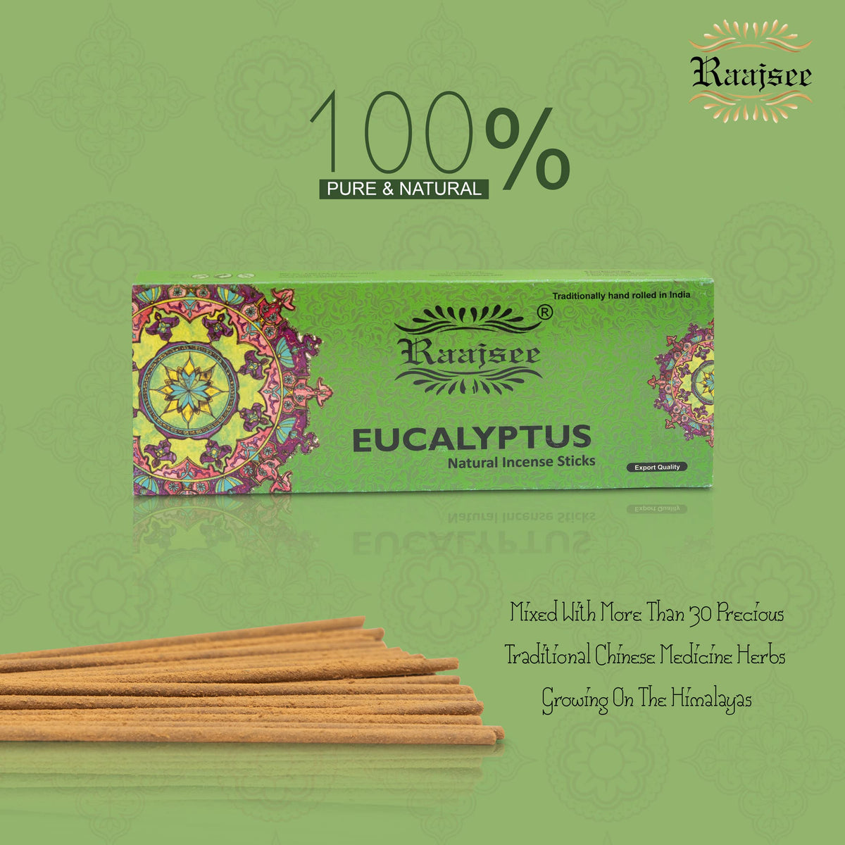 Incense Sticks Eucalyptus 100 gm Pack (Eucalyptus)