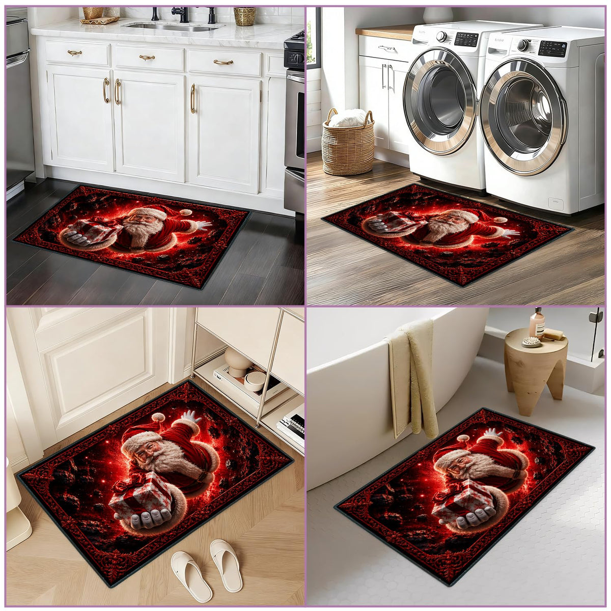 Funny Santa Claus Entryway Rug 2x3 Ft (121 / 2' x 3' (Rectangular))