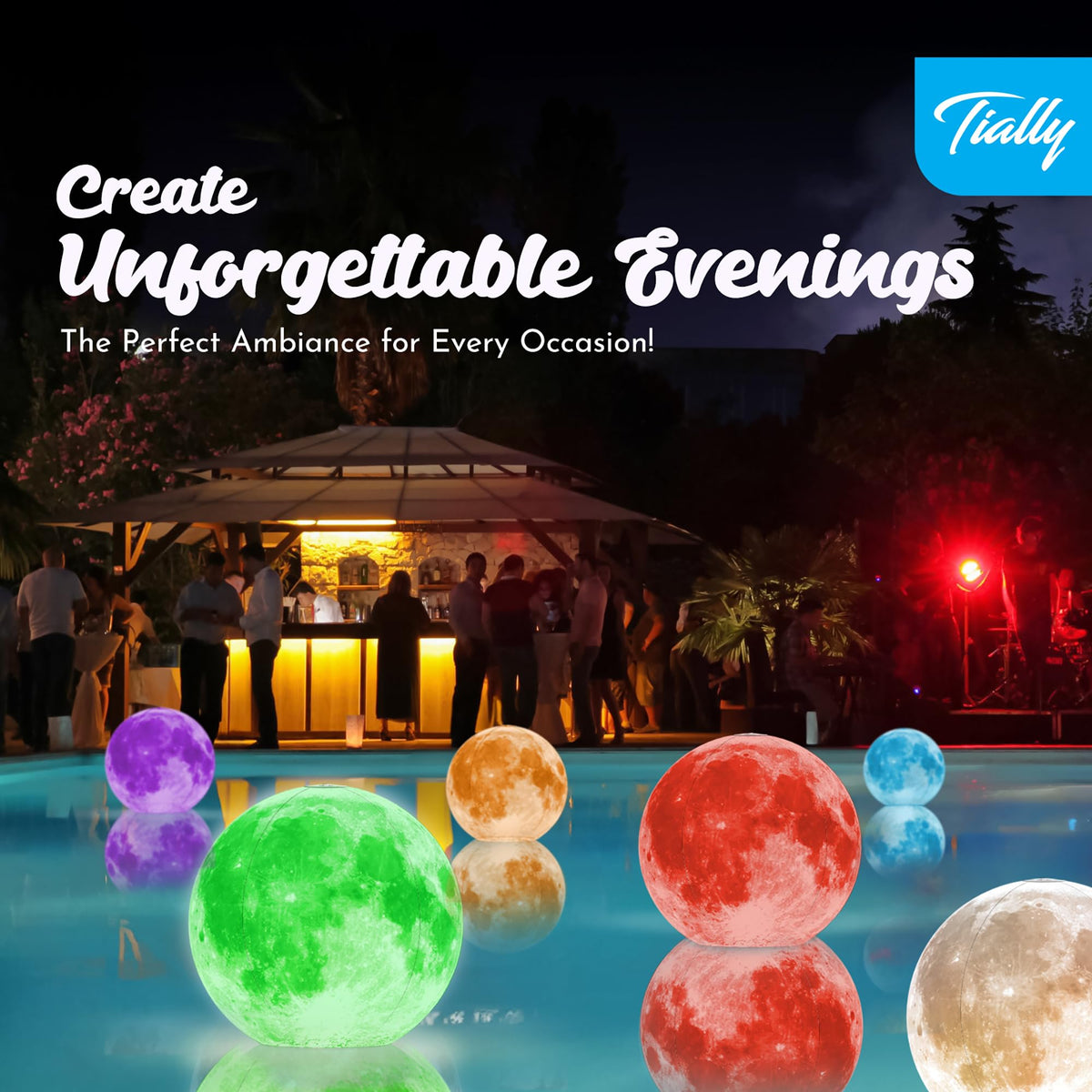 Floating Pool Lights (2 Pack / Multicolor)