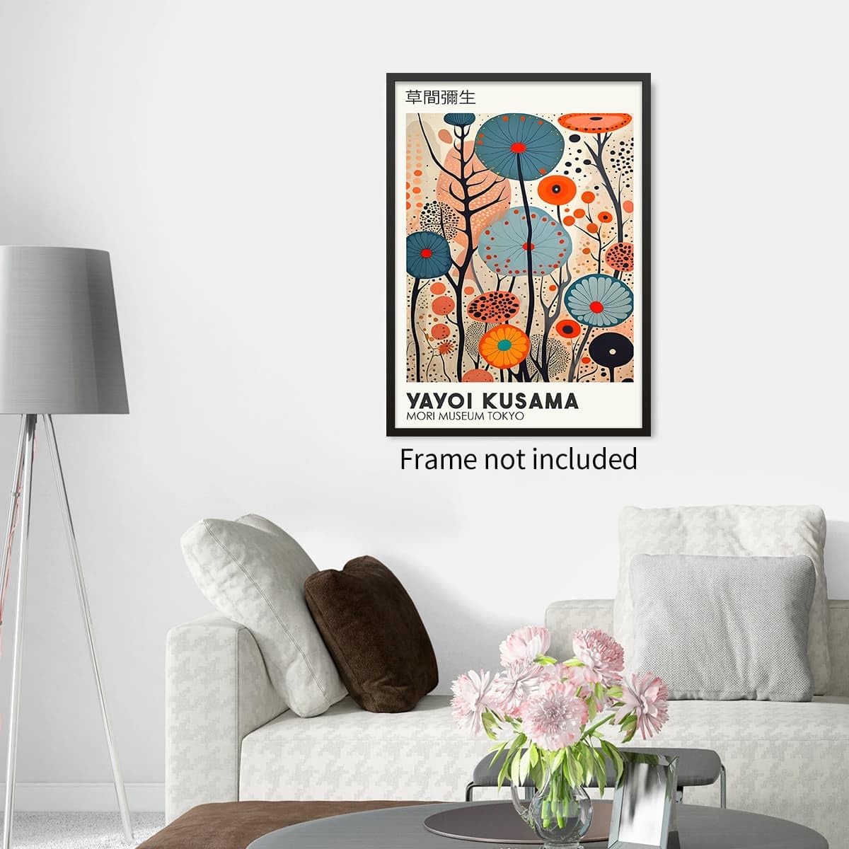 Yayoi. Kusama Wall Art Vintage Japanese Posters Prints Tokyo Aesthetic Painting Abstract Infinity Dots Picture Modern Ukiyo (Unframed / Japanese Art 009 / 14"L x 11"W)