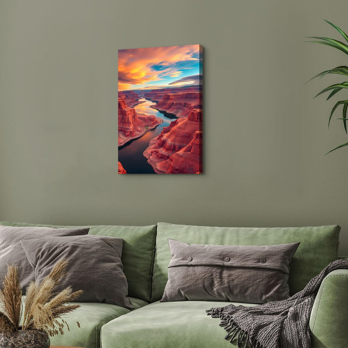 Red Rock Wall Art Mountain Pictures Wall Decor Sunset Utah National Park Posters Colorado River Landscape Pictures Nature Glen Canyon Artwork for Bathroom Bedroom Home Decoration 16x24 (24"L x 16"W / Glen Canyon)
