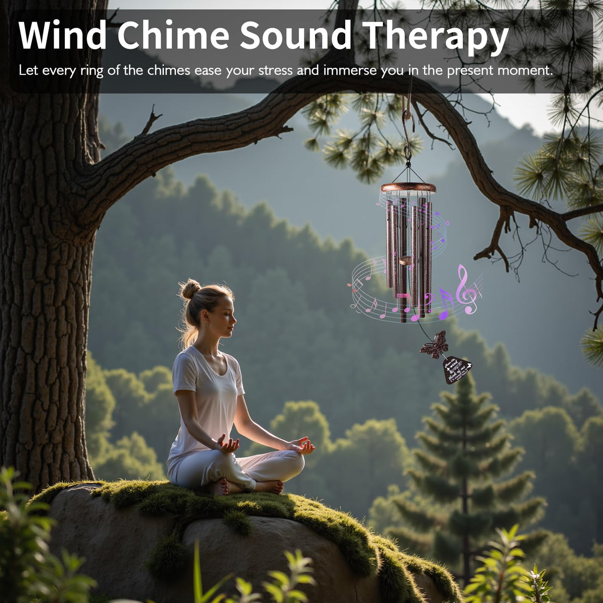 33" Metal Memorial Wind Chimes (33" 6Tubes)