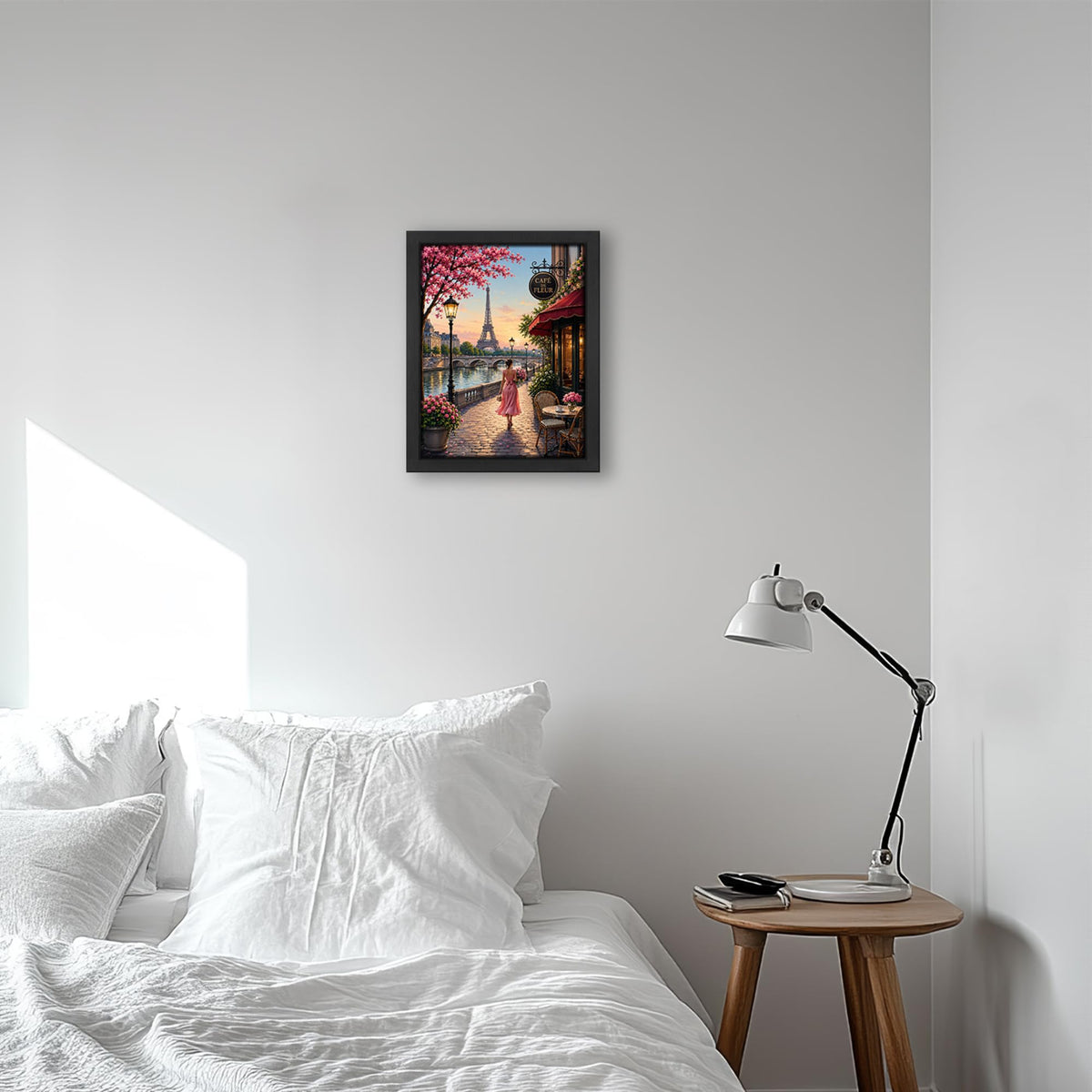 Paris Eiffel Tower Decor Wall Art (Wall Art Framed 21 / 10"L x 8"W)