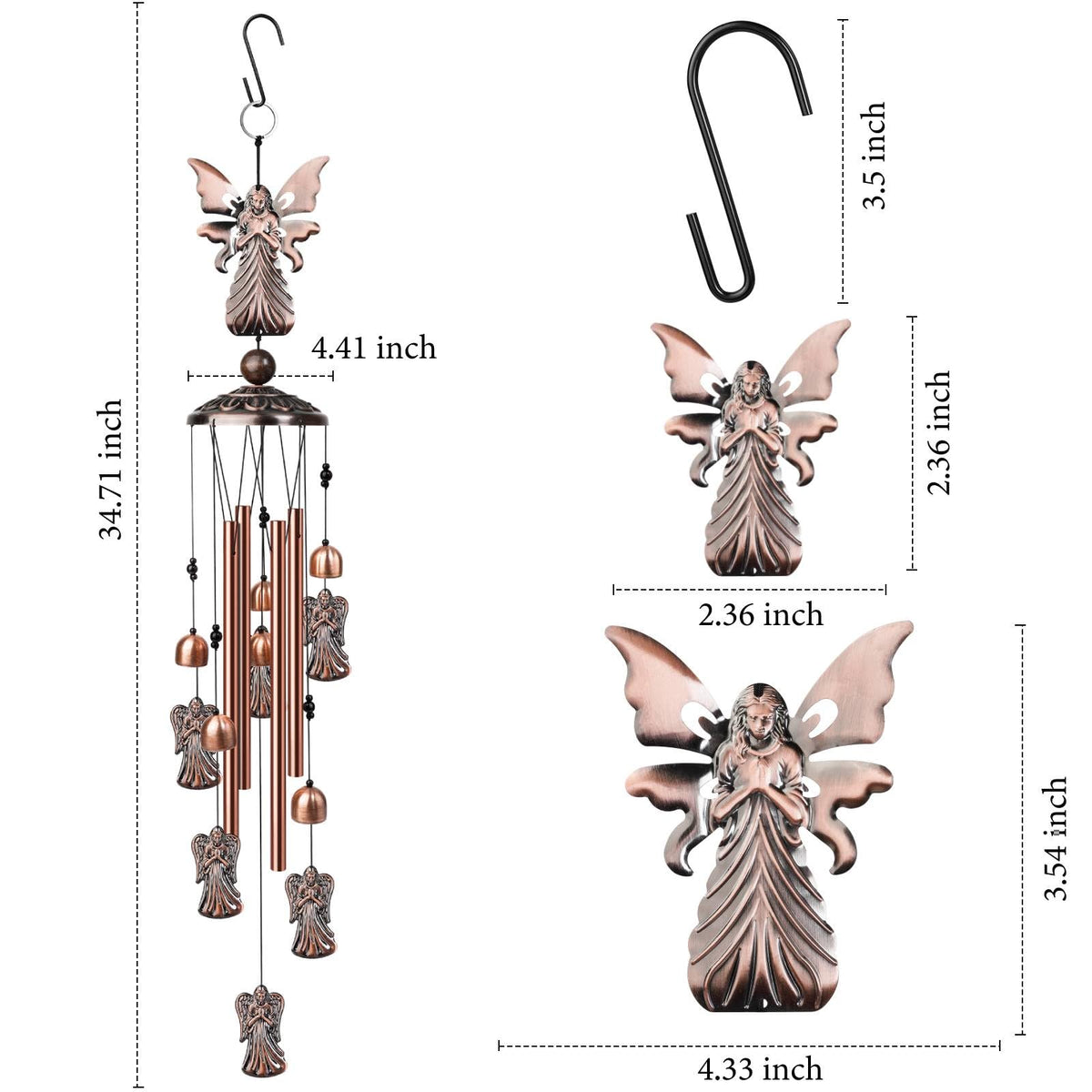 Angel Wind Chimes (Copper / Angel)
