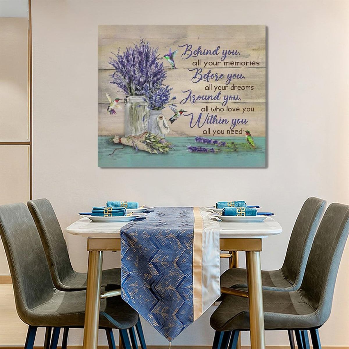 Lavender Wall Art Lavender Pictures Wall Decor Purple Floral Canvas Prints Flower Decorations Farmhouse Painting Framed Country Artwork Office Home Decor For Bathroom Bedroom Dining Living Room 24"x20" (Lavender / 20L" x 24W")