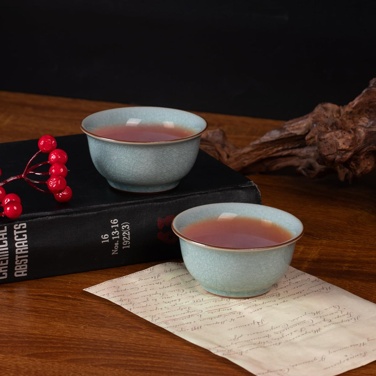 Japanese Tea Cups (Ice Crackle Glaze-Bell)