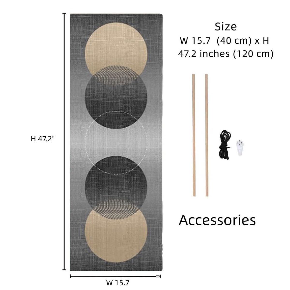 Japanese Hanging Scroll Wall Art (Zen-Enso Circle)