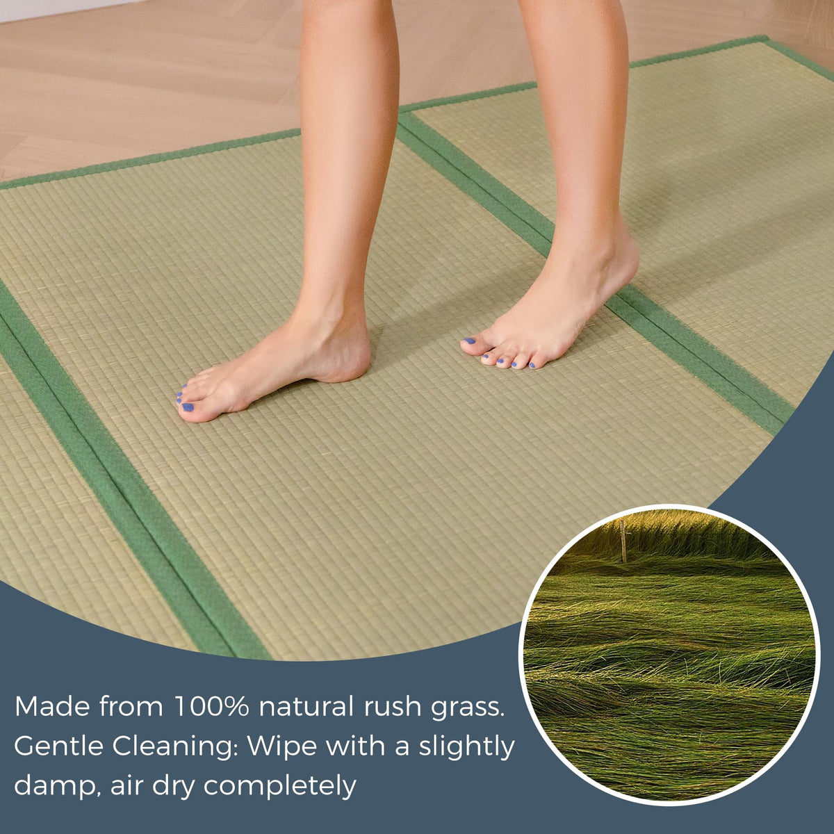 Japanese Tatami Mat (79"L x 39"W x 0.5"Th)