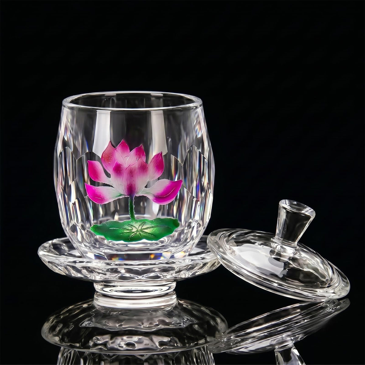 Buddha Water Cup (1pc Lotus Glass Cup)