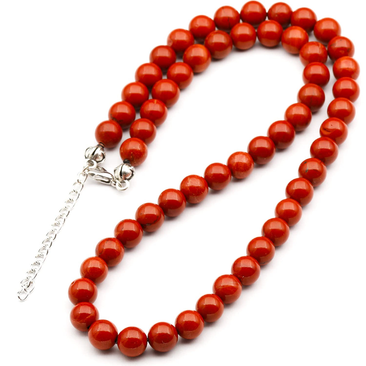 Natural Red Jasper Beaded Choker Necklace (Red Jasper / 32 Inches)