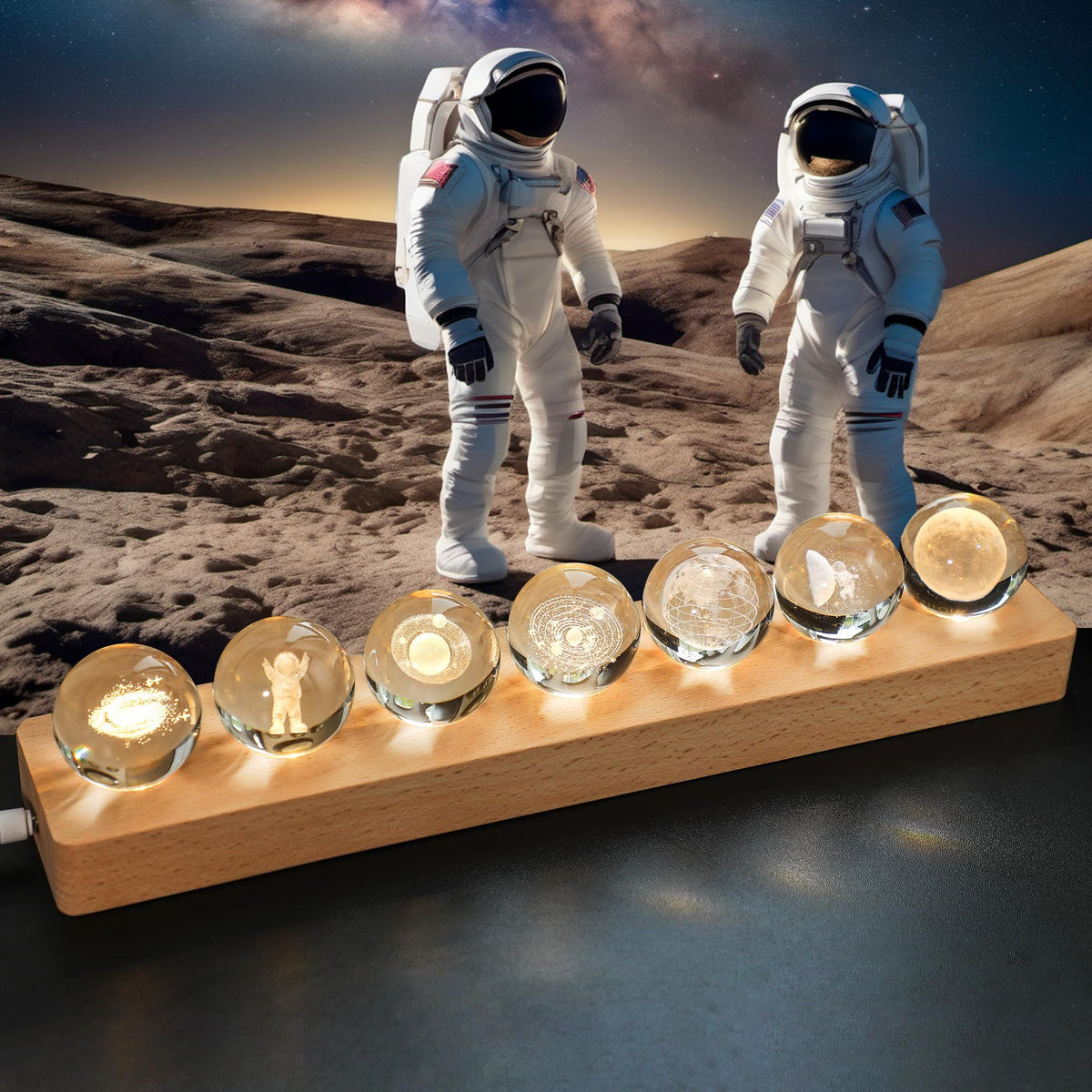 7 Crystal Solar System Balls Astronomy Gifts Crystal Ball (Astronomy-Planet)