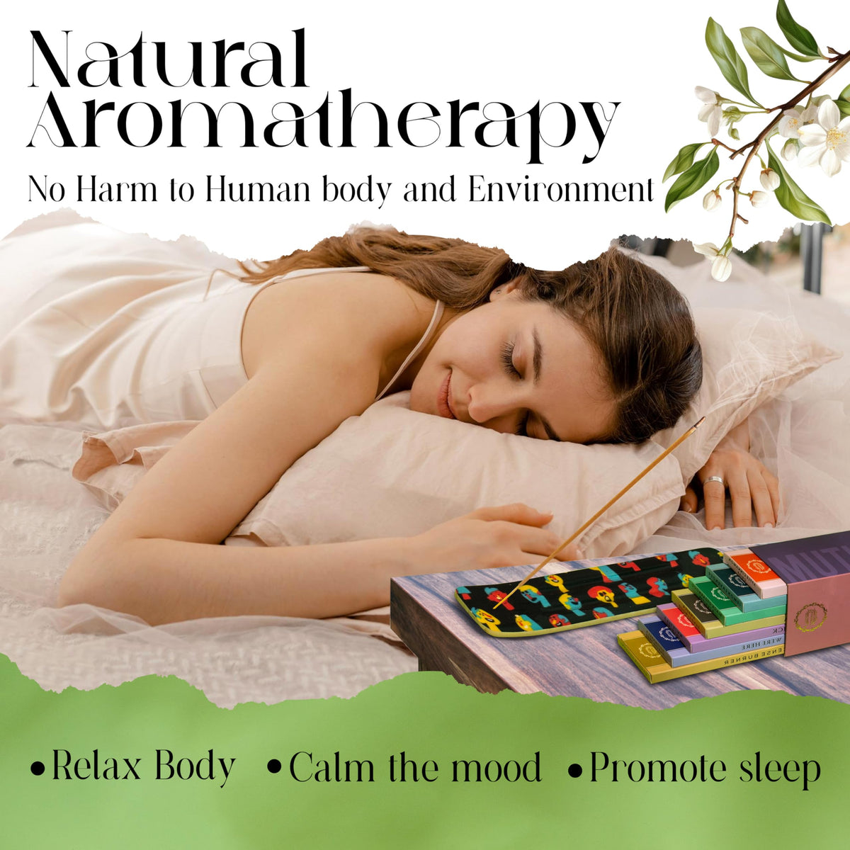 Natural Incense Sticks Variety Pack with Incense Stick Holder (Rise & Conquer)