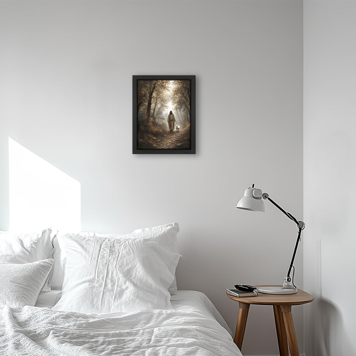 Jesus Lamb Decor Wall Art (Wall Art Framed 37 / 10"L x 8"W)