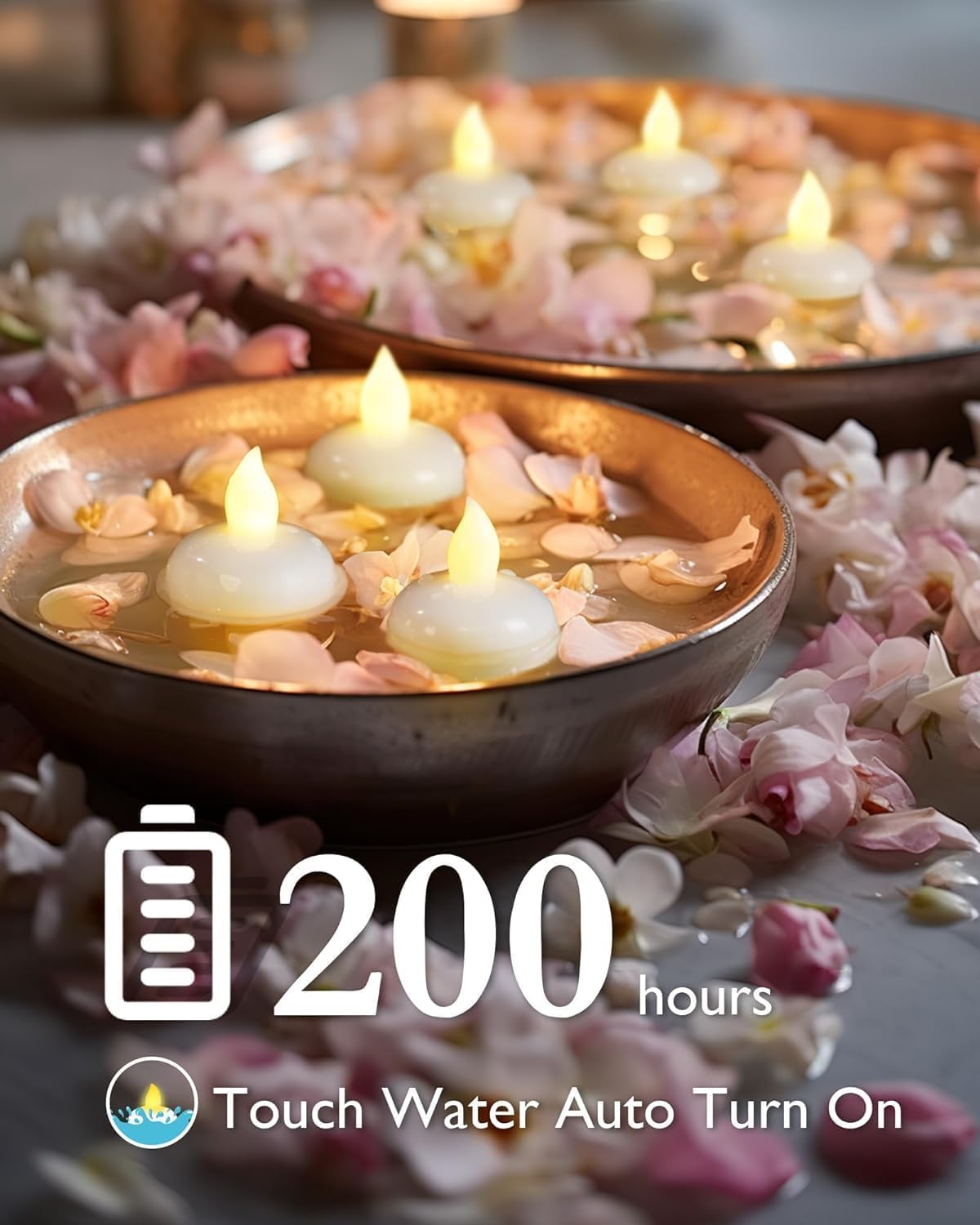 Flameless Floating Candles (Warm White (48Pack))