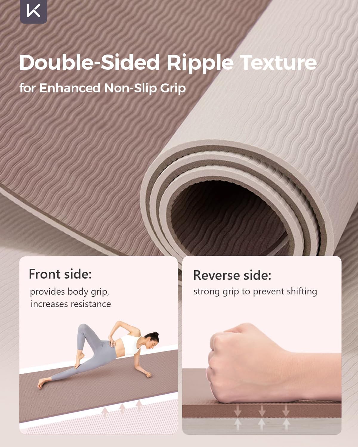 72" x 24" Yoga Mat (oat white)