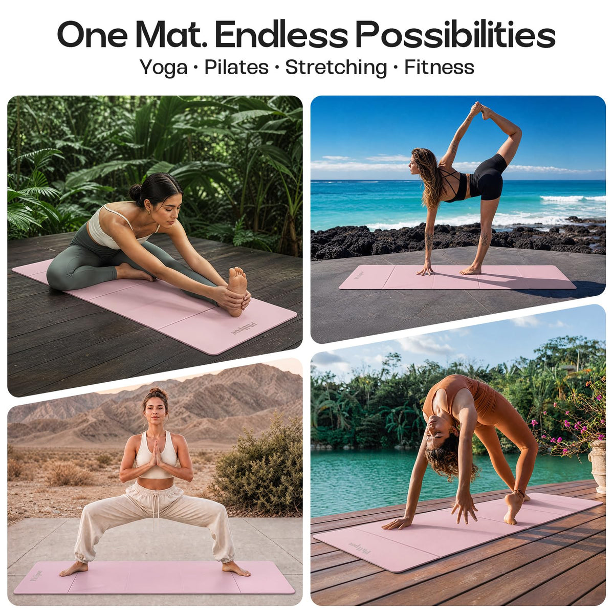 Foldable Yoga Mat (Pink)