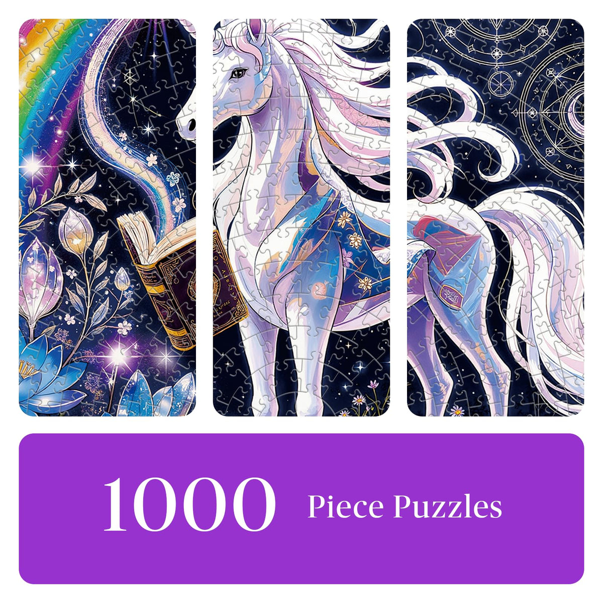 1000 Piece Jigsaw Puzzle for Adults Magical Crystal Unicorn (M-magical Crystal Unicorn)