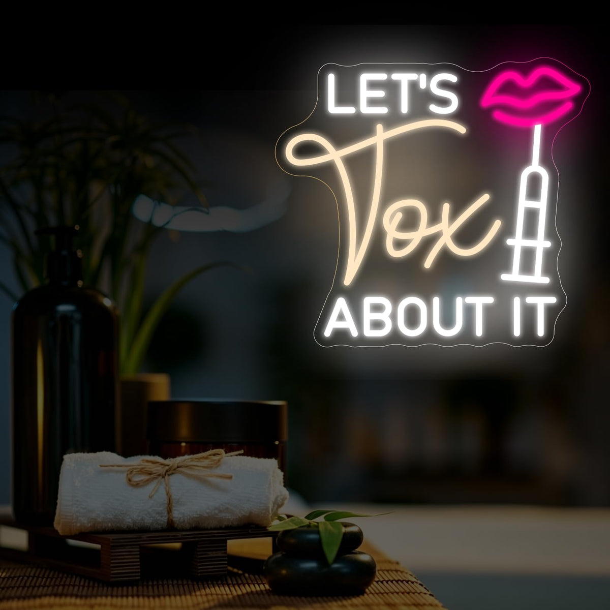 Let's Tox about it Neon Sign Botox LED Light Injector Spa Studio Decor (Tox-2)