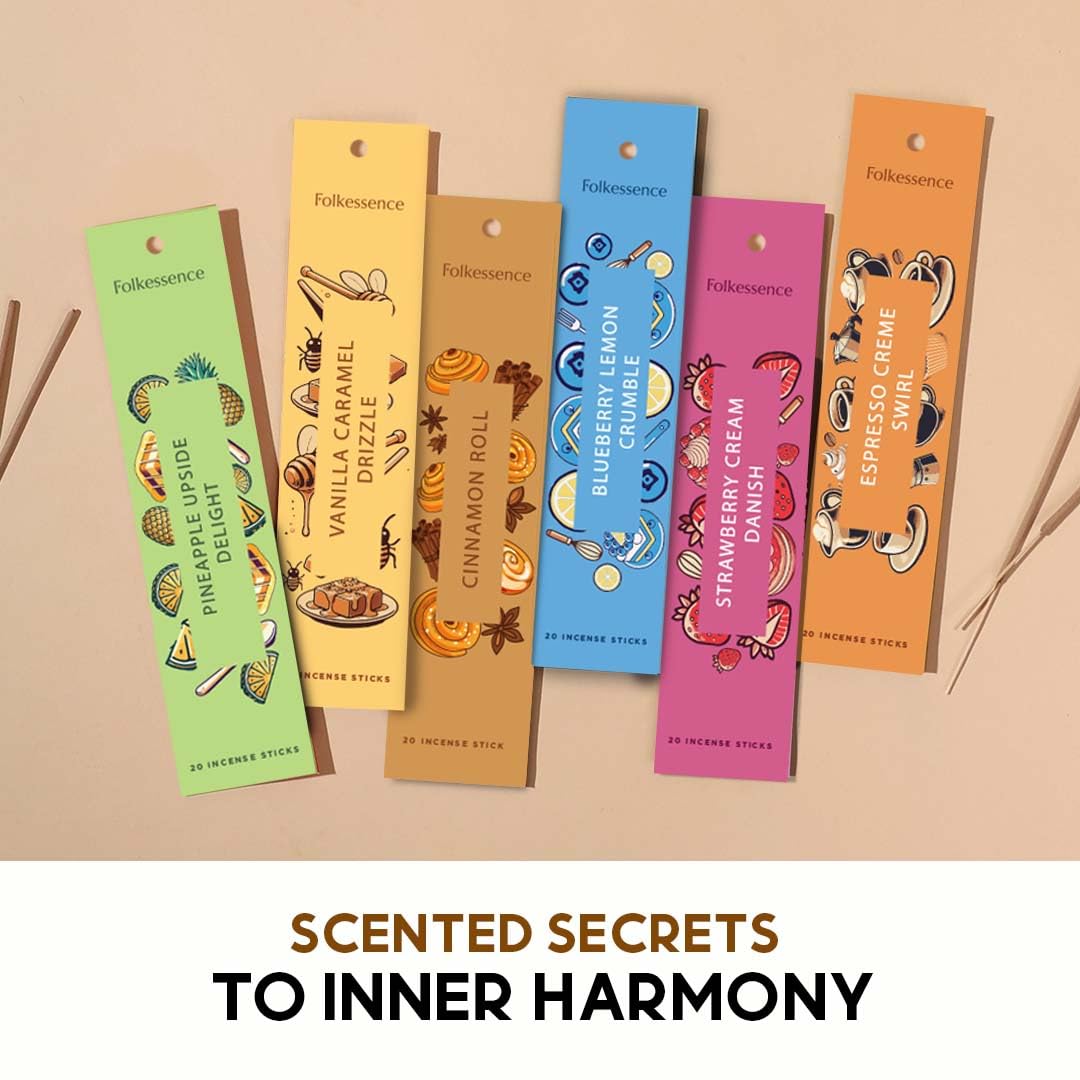 Premium Incense Sticks with Holder (Pack of 6 (120 sticks))