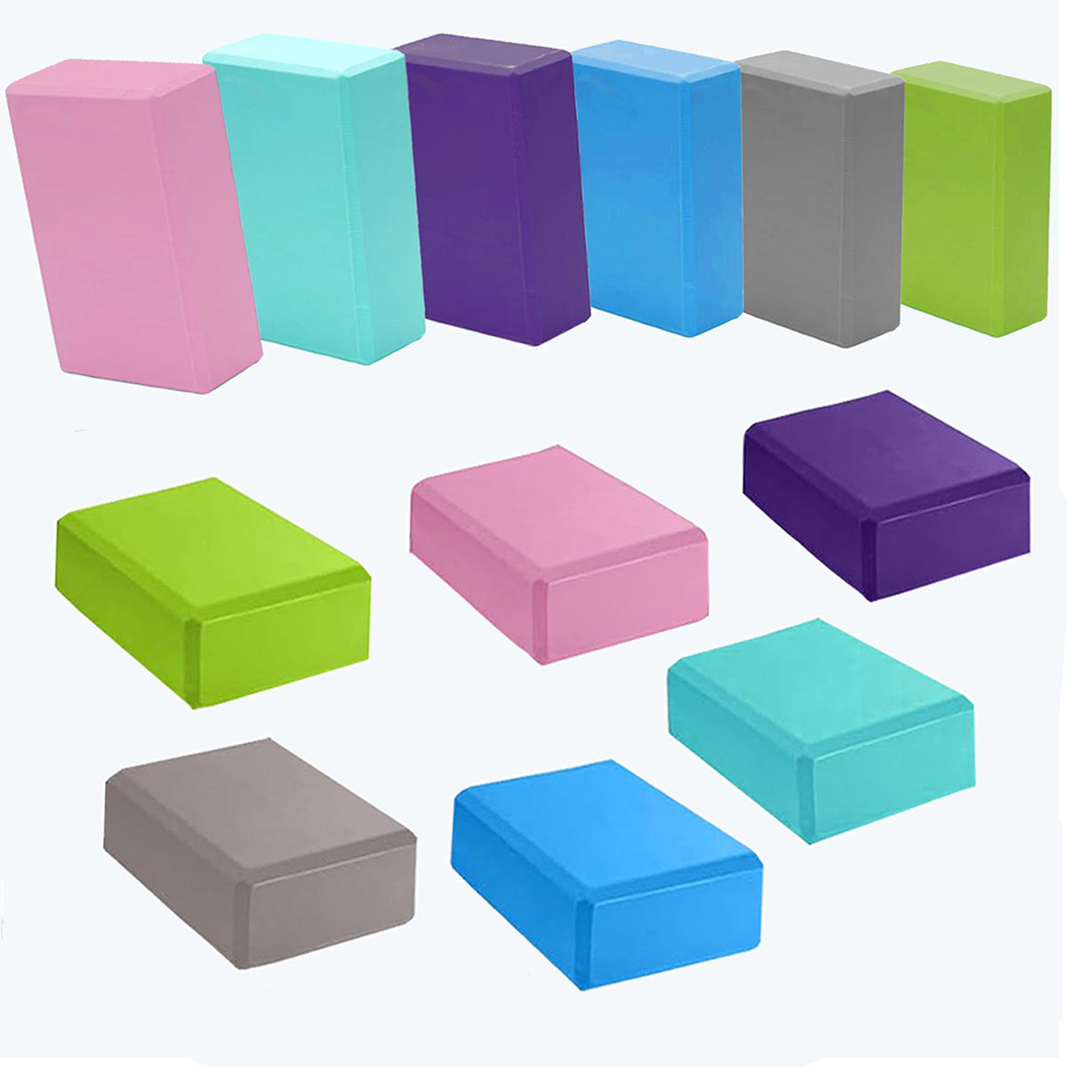 12 Pcs Foam Yoga Blocks Lightweight Non (12PACK)
