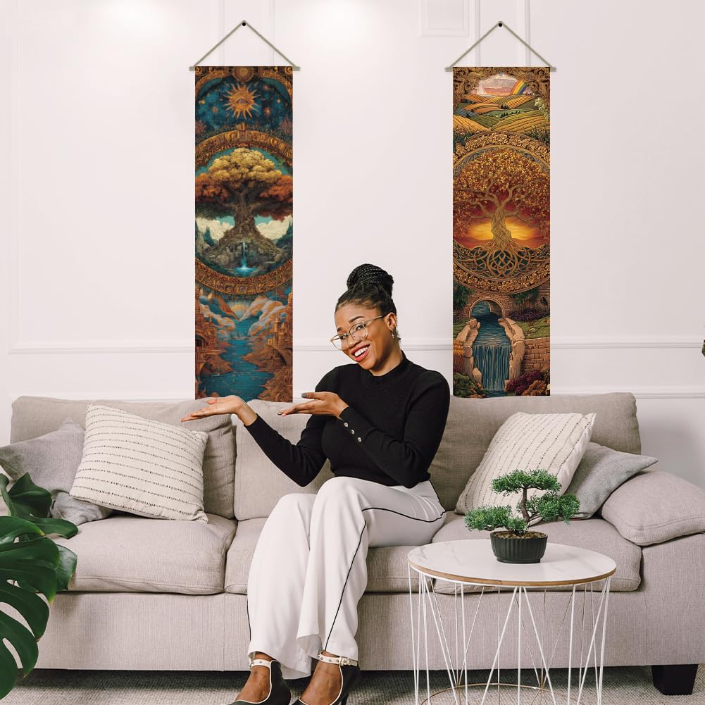 2Pcs Tree of Life Tapestry (Multicolor-Tree of Life)