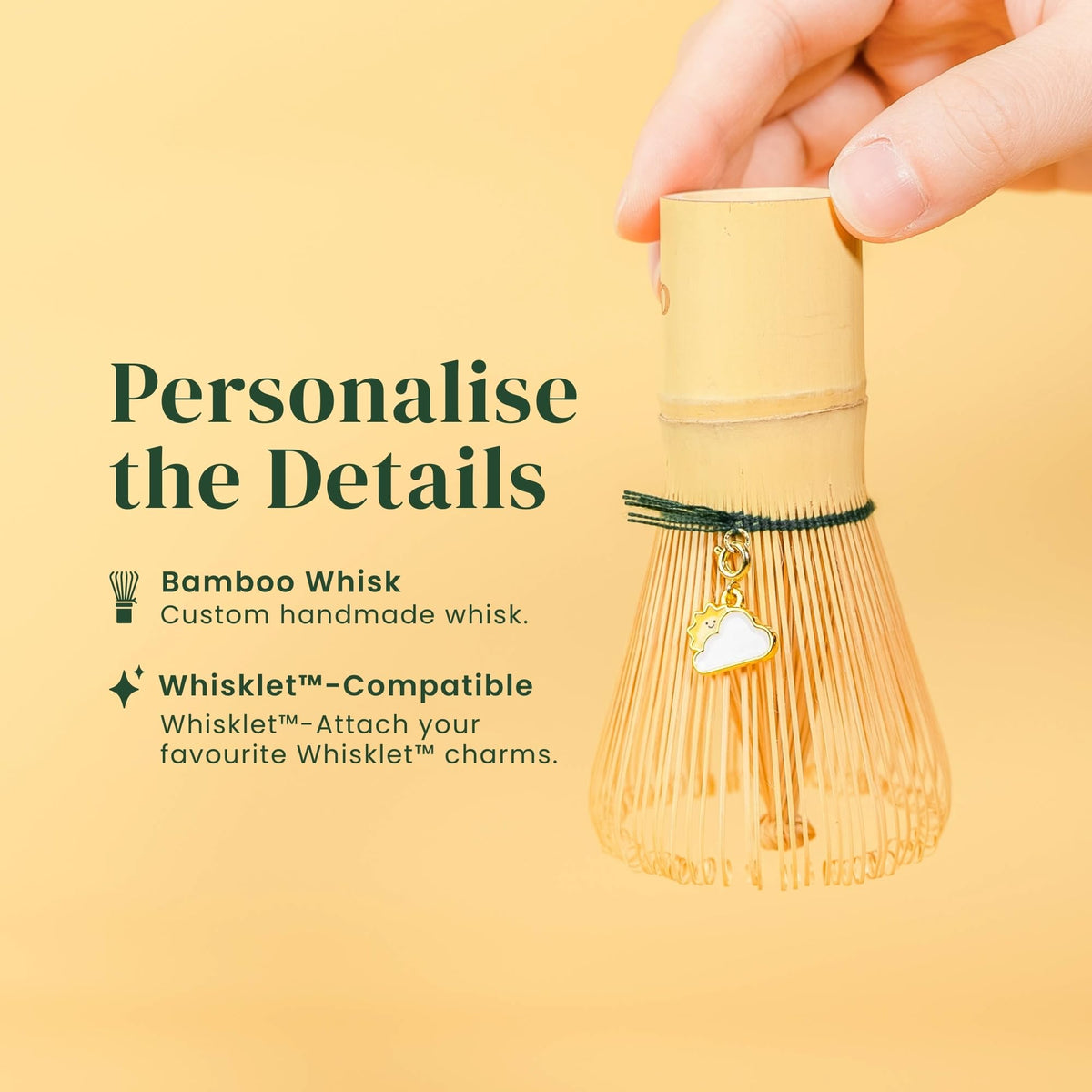Matcha Whisk With Removable Whisklet™ Charm