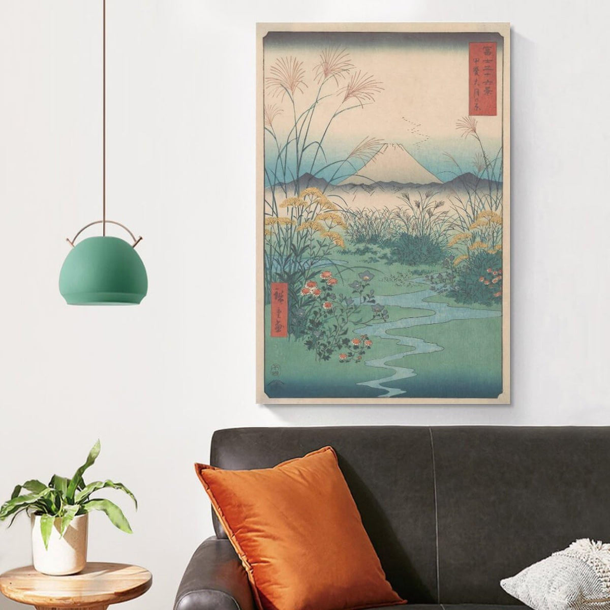 Hiroshige Japanese Oriental Ukiyo E Mount Fuji Landscape Canvas Printing Wall Art Prints Wall Decor Posters Vintage Zen Nature River Scene Minimalist Living Room Bedroom Study 12x18inch (style-8 / 18"L x 12"W)