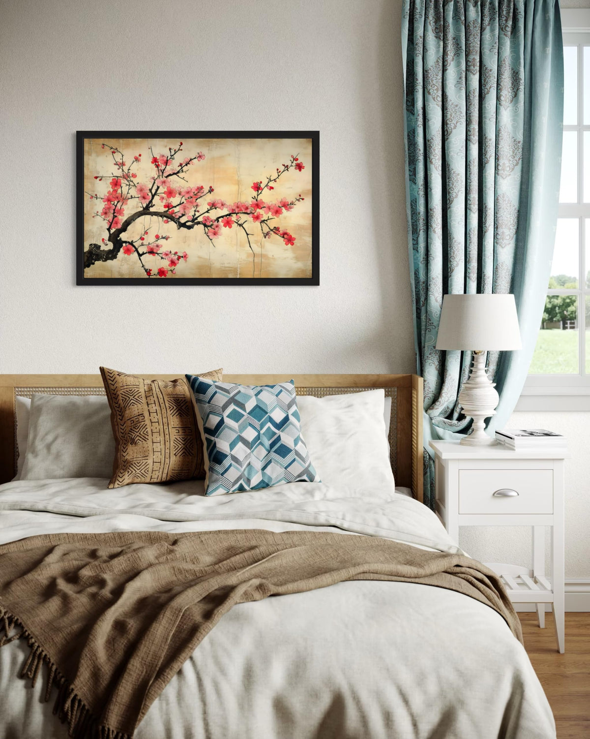Cherry Blossoms Unframed Wall Art Print Poster (Cherry Blossoms / 24"L x 18"W)