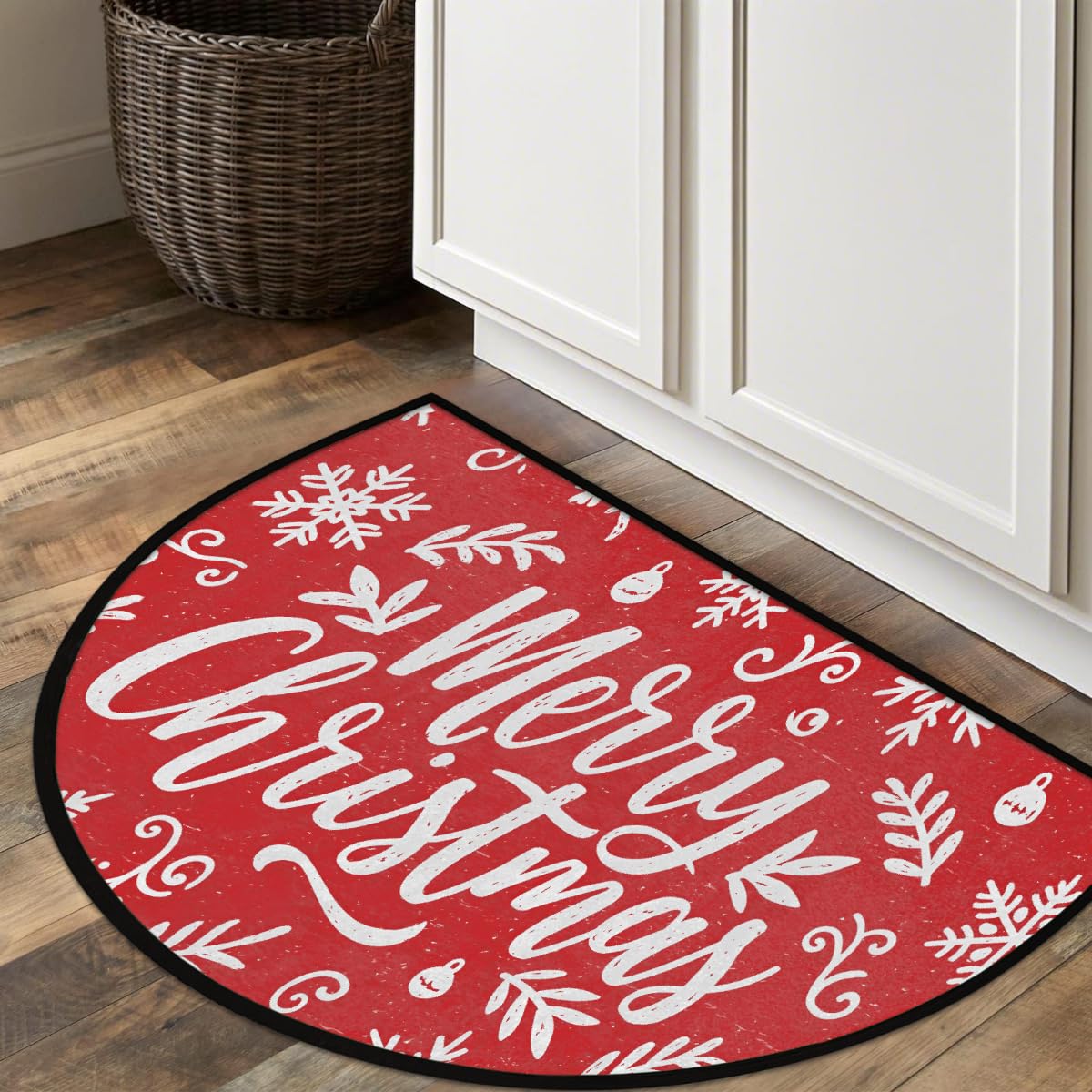 Christmas Half Round Door Mat Outdoor Welcome Entrance Doormat A17 (B-27 Christmas)