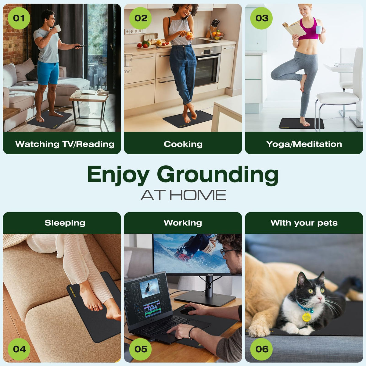 Grounding Mat (Grounding Rod Kit with 24*16” Grounding Mat)