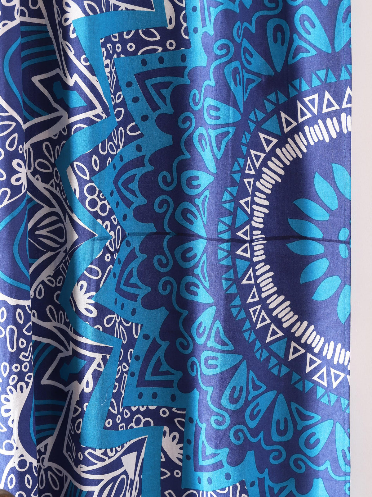 Blue Hippie Mandala Ombre Curtains 83 Inch Length for Living Room Bedroom 2 Panels Set Light Filtering Semi Sheer Window Curtains 76 Inch Width Boho Farmhouse Drapes W76xL83 (83"W x 83"L (Pack of 2) / Blue)