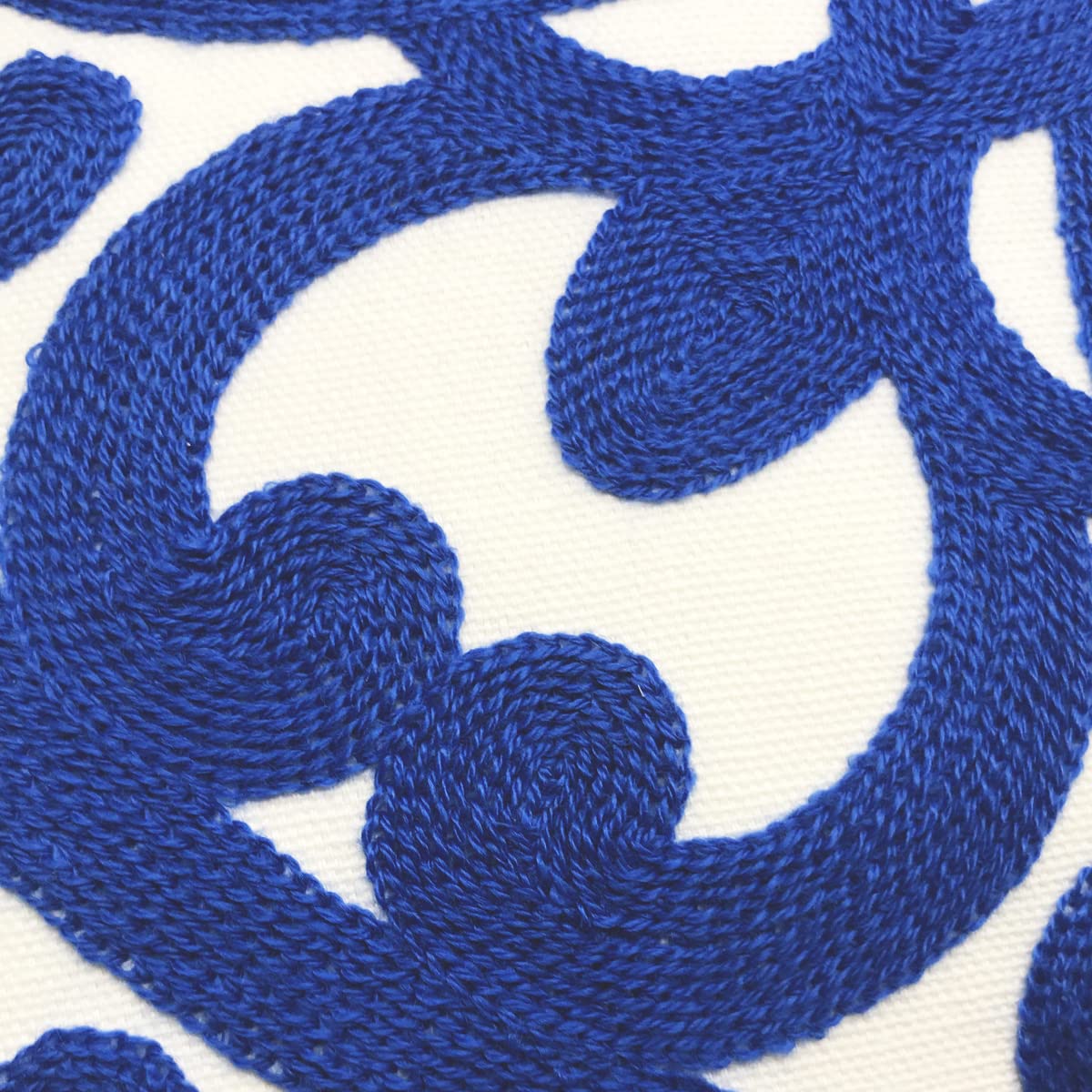 Embroidered Decorative Throw Pillow Cover 18"x 18" (Royal Blue / 18" x 18" (Pack of 1))