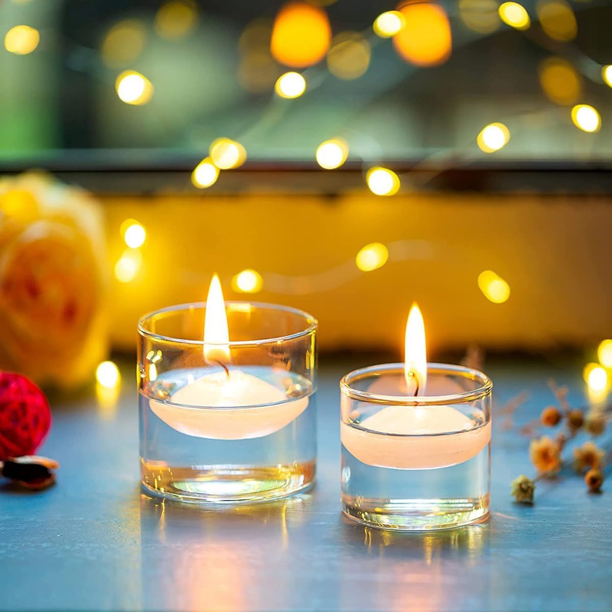 100 Pieces 1.5 Inch Unscented Floating Candles Set (100 Pieces)