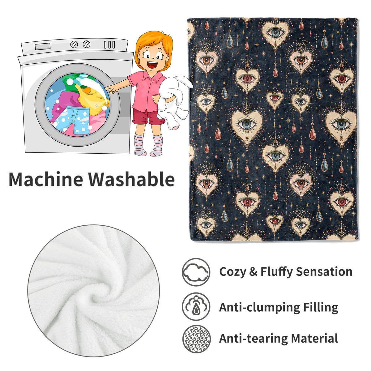 Mystic Eye Flannel Blanket (Mystic Eye / 40x50 inch)
