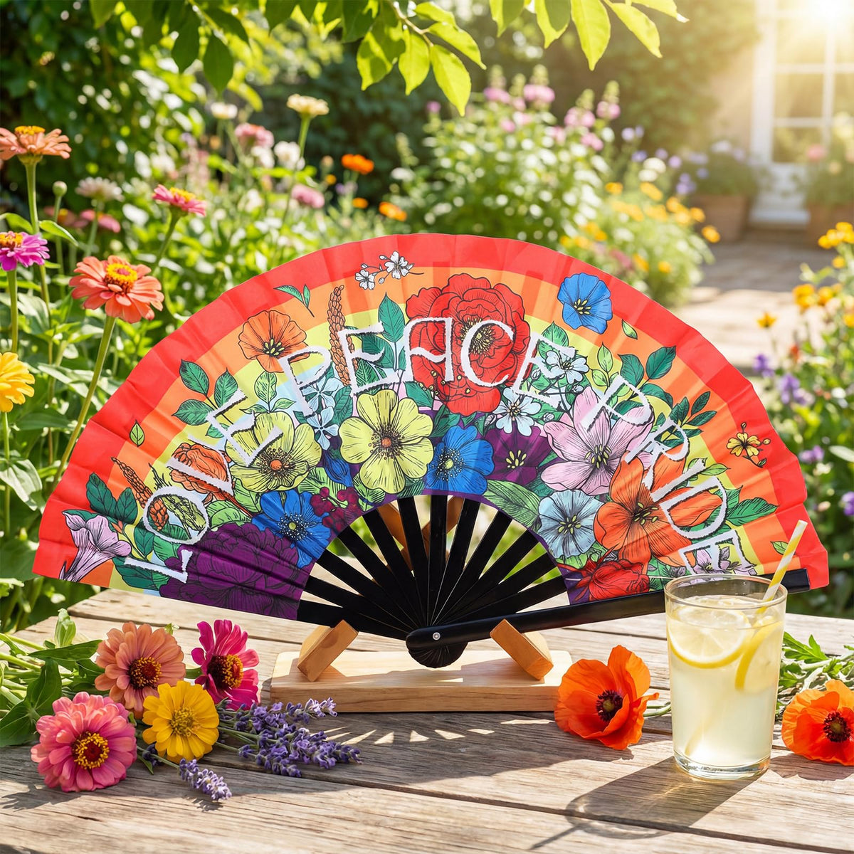 Rainbow Pride Hand Fan (Rainbow)