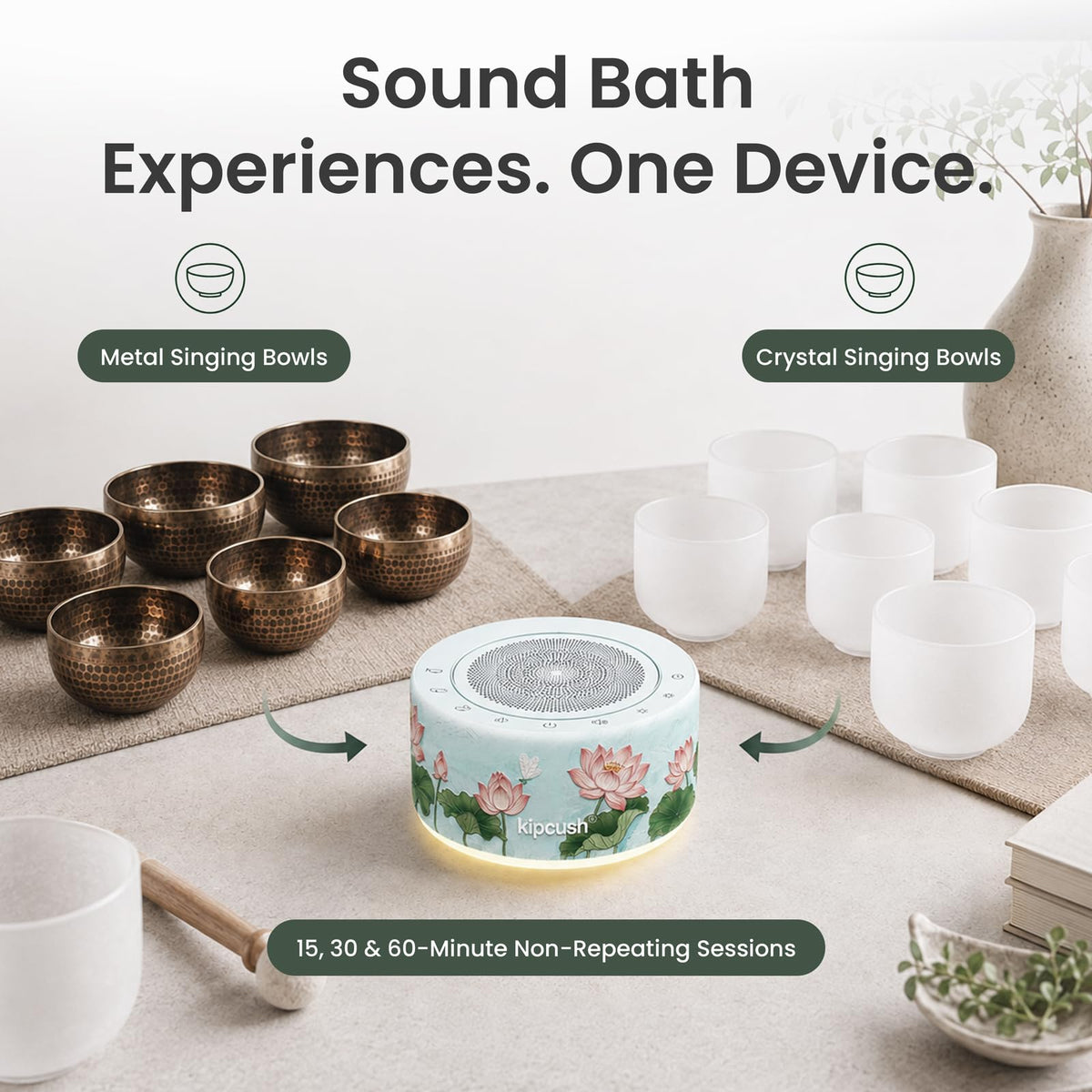 Tibetan Singing Bowl Sound Machine (Spring Blossoms)