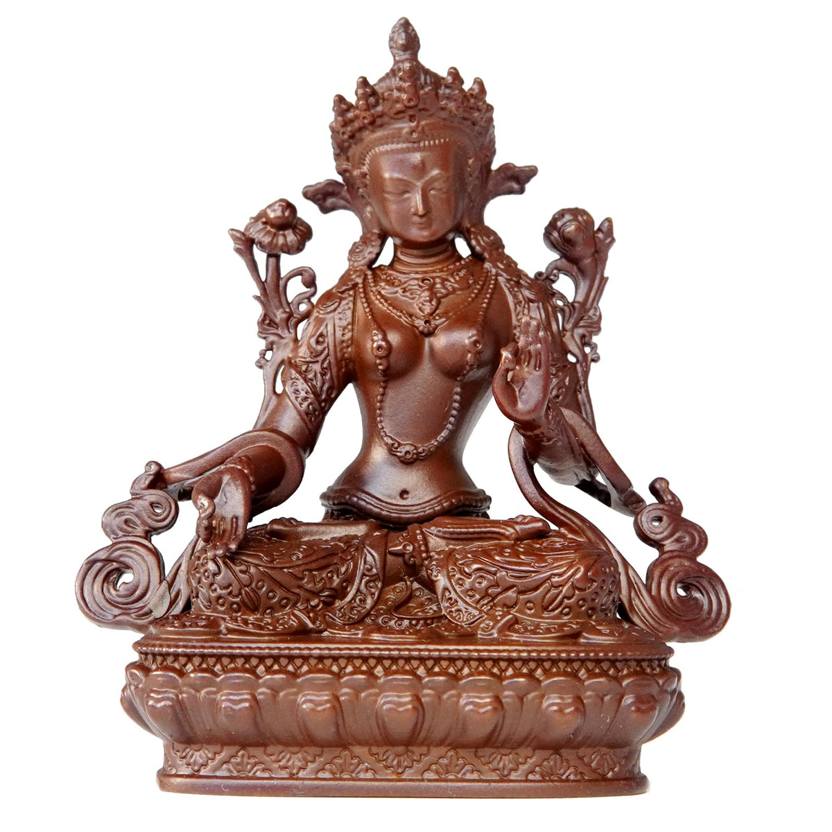 White Tara Buddha Statue Pure Copper Handmade Zen Home Decor (White Tara)